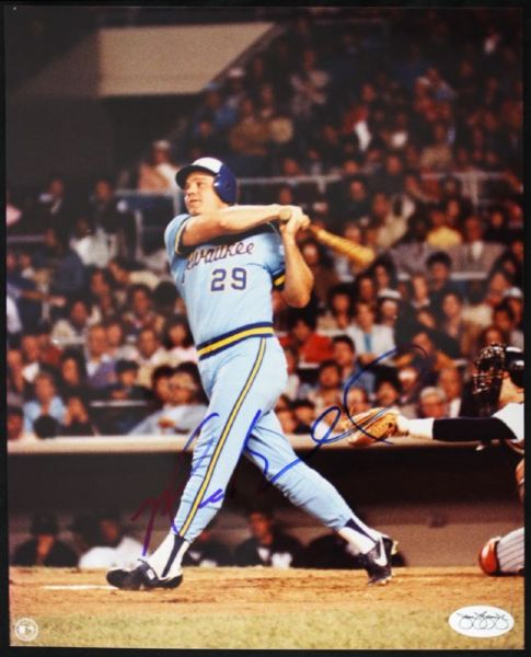 1980-85 Mark Brouhard Milwaukee Brewers Signed Auto 8 x 10 Color Photo (JSA)
