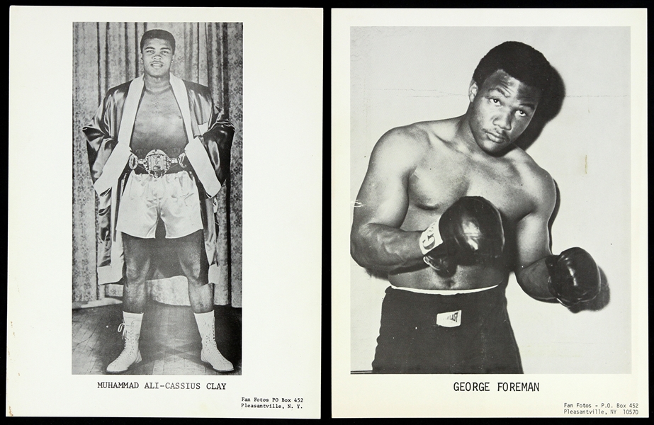 1970s Cassius Clay & George Foreman 8"x 10" Fan Fotos 