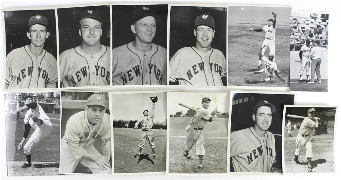 1940s-1960s New York / San Francisco Giants Original 8"x 10" Photos Including Sid Gordon, Hal Lanier, Willie Mays, and more (Lot of 21)