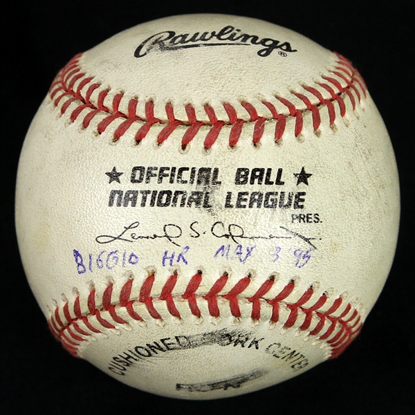 1995 (May 3) Craig Biggio Houston Astros Wrigley Field Game Used ONL Coleman Home Run Baseball (MEARS LOA) 1st HR of Season