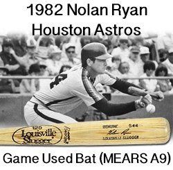 1982 Nolan Ryan Houston Astro Louisville Slugger S44 Professional Model Game Used Bat (MEARS A9) "RARE, High Grade Example"