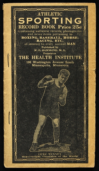 1920s Athletic Sporting Record Book Boxing, Baseball, Horse Racing, Etc. 
