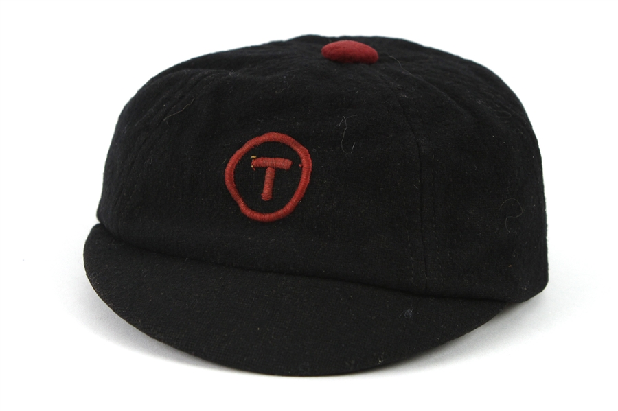1900-1910 Newsboy-style Adult-Sized High-Grade Game-Worn Baseball Cap w/ Circle-T Embroidered Emblem (MEARS LOA)