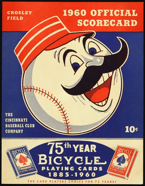 1960 Cincinnati Reds Official Scorecard 