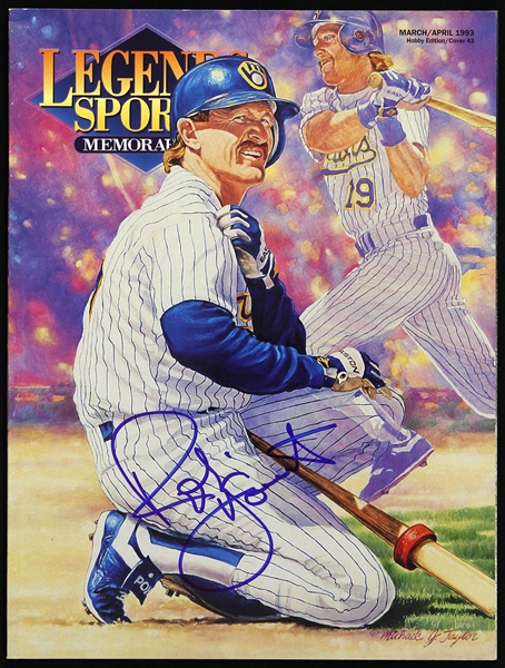 1993 Robin Yount Milwaukee Brewers Signed Legends Sports Memorabilia (JSA)