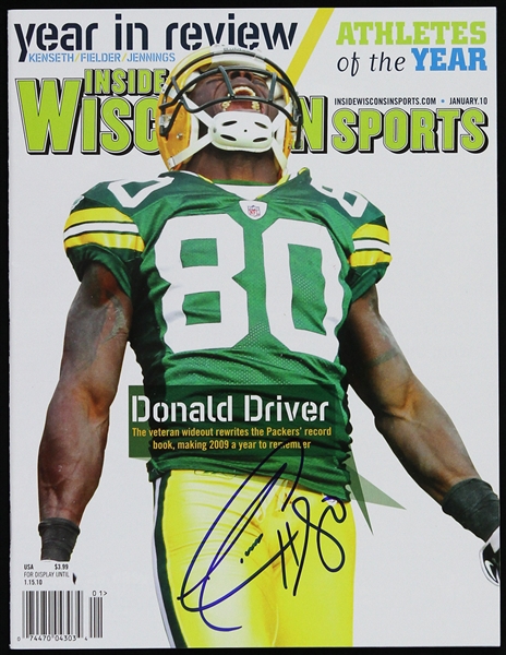 2010 Donald Driver Green Bay Packers Signed Inside Wisconsin Sports (JSA)