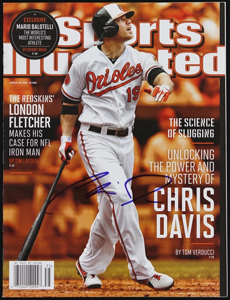 2013 Chris Davis Baltimore Orioles Signed Sports Illustrated (JSA)