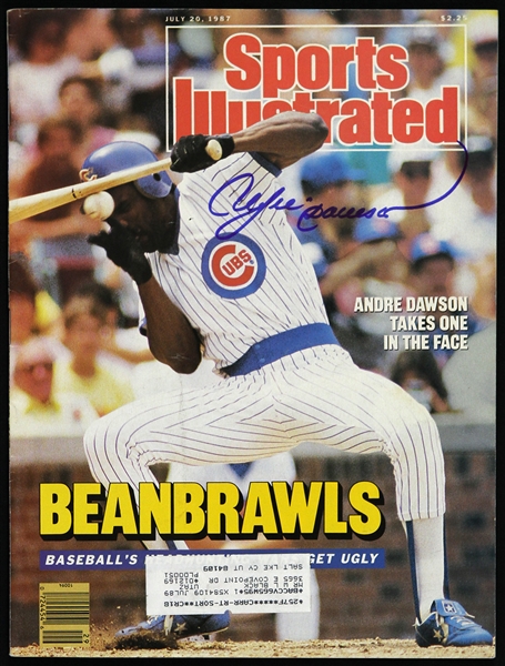 1987 Andre Dawson Chicago Cubs Signed Sports Illustrated (JSA)