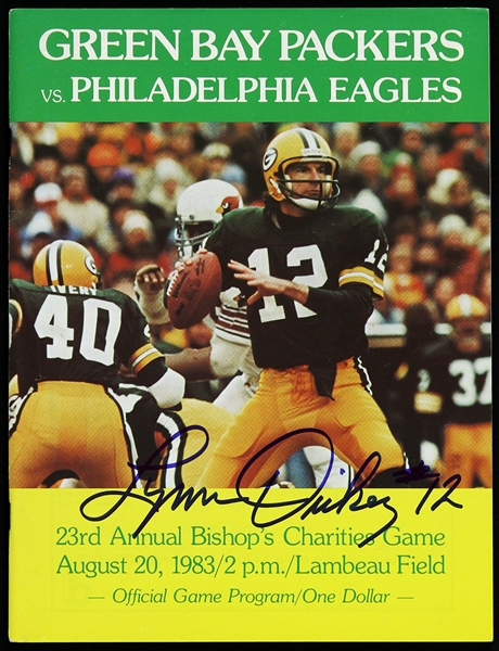 1983 Lynn Dickey Green Bay Packers Signed Official Game Program (JSA)