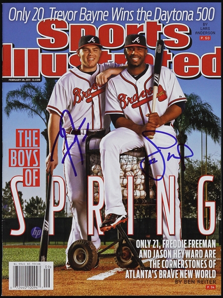 2011 Freddie Freeman & Jason Heyward Atlanta Braves Signed Sports Illustrated (JSA)