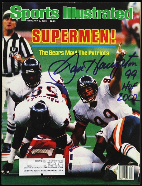 1986 Dan Hampton Chicago Bears Signed Sports Illustrated (JSA)