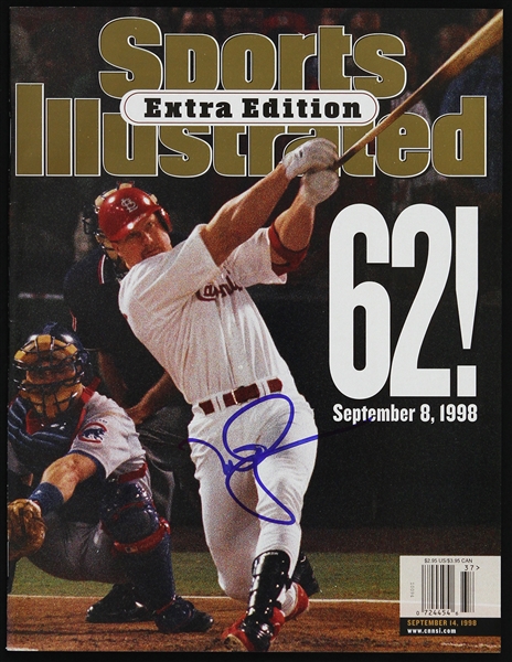 1998 Mark McGwire St. Louis Cardinals Signed Sports Illustrated (JSA)