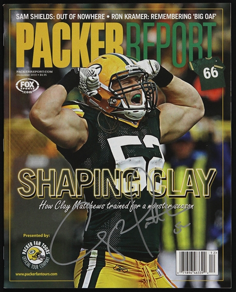 2010 Clay Matthews Green Bay Packers Signed Packer Report (JSA)