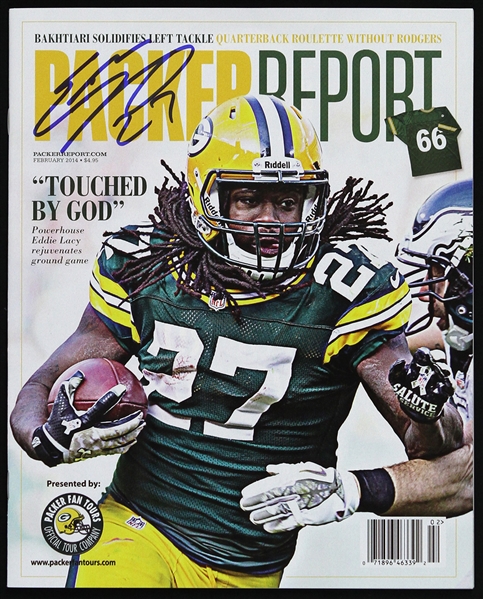2014 Eddie Lacy Green Bay Packers Signed Packer Report (JSA)