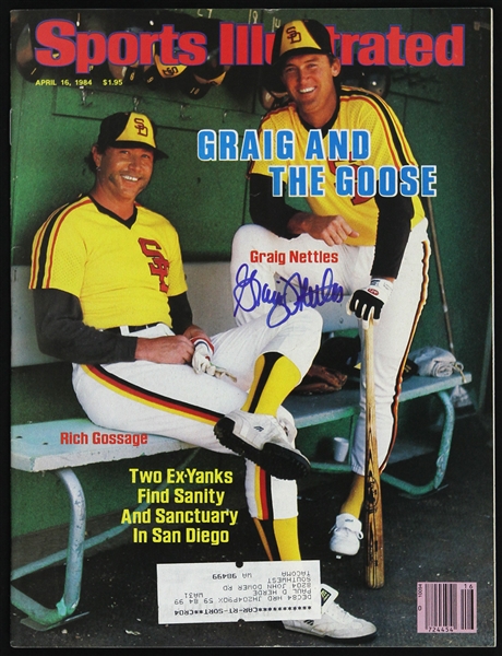 1984 Graig Nettles San Diego Padres Signed Sports Illustrated (JSA)