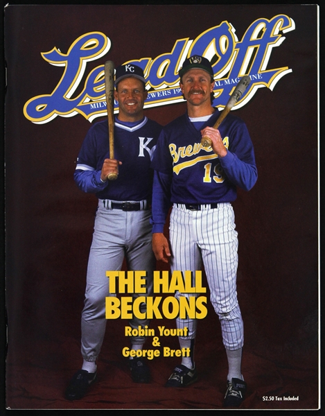 1993 Robin Yount Milwaukee Brewers & George Brett Kansas City Royals Lead-Off Magazine 