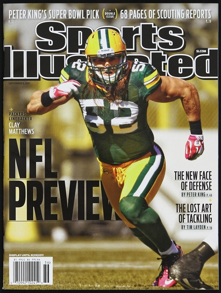 2011 Clay Matthews Green Bay Packers Sports Illustrated 
