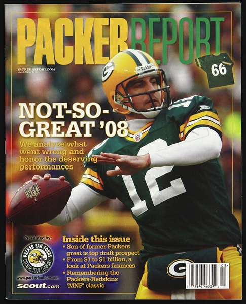 2009 Aaron Rodgers Green Bay Packers Packer Report