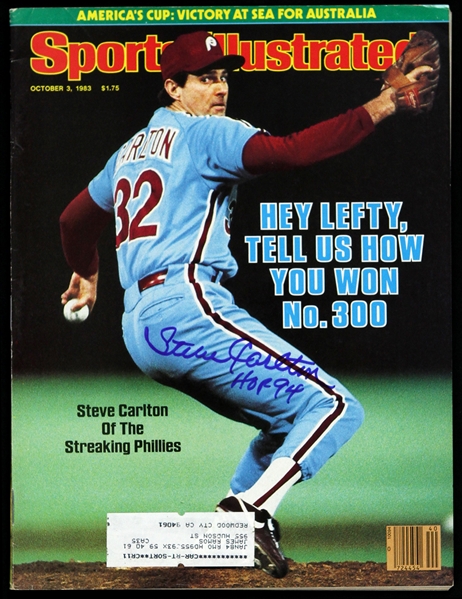 1983 Steve Carlton Philadelphia Phillies Signed Sports Illustrated (JSA)
