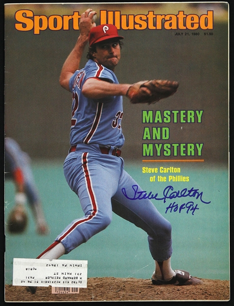 1980 Steve Carlton Philadelphia Phillies Signed Sports Illustrated (JSA)