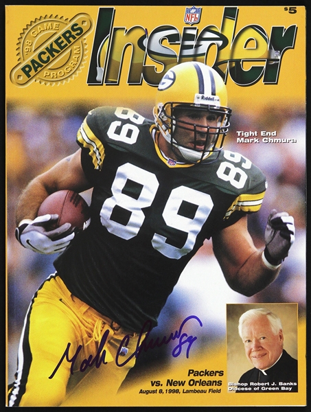 1998 Mark Chmura Green Bay Packers Signed Packers vs New Orleans Insider (JSA)