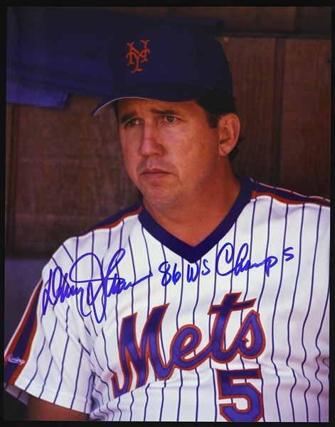 1984-1990 Davey Johnson New York Mets Signed 11"x 14" Photo (JSA)
