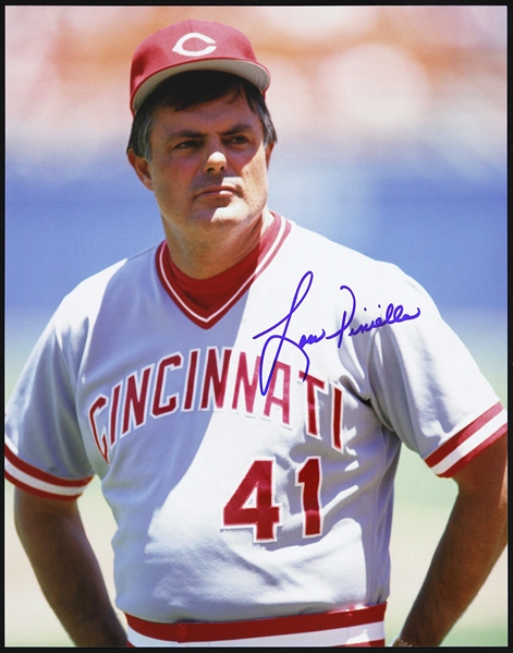 1990-1992 Lou Piniella Cincinnati Reds Signed 11"x 14" Photo (JSA)