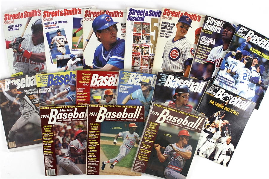 1960s-1990s Street & Smith Baseball Official Yearbooks (Lot of 46)