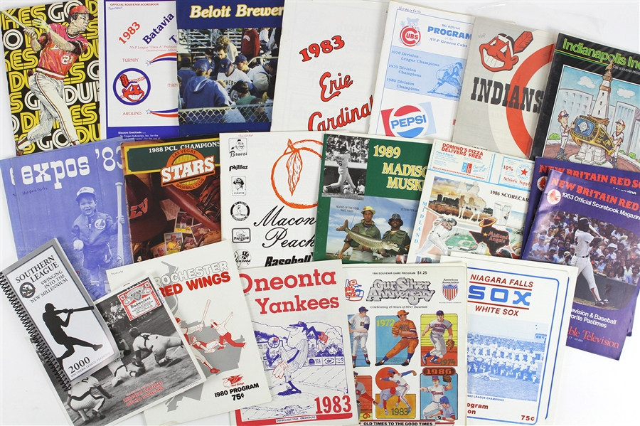 1950s-1990s Minor League Baseball Programs, Scorecards & Yearbooks (Lot of 45+)