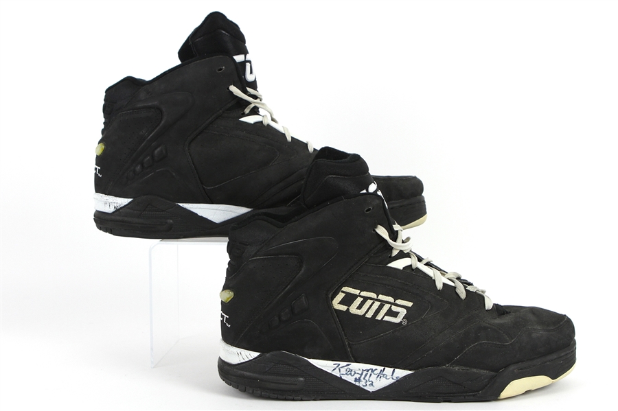 1992-93 Kevin McHale Boston Celtics Signed Converse Game Worn Shoes (MEARS LOA/JSA) Final Season