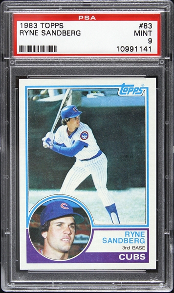 1983 Ryne Sandberg Chicago Cubs Topps Trading Card (PSA/DNA Slabbed)