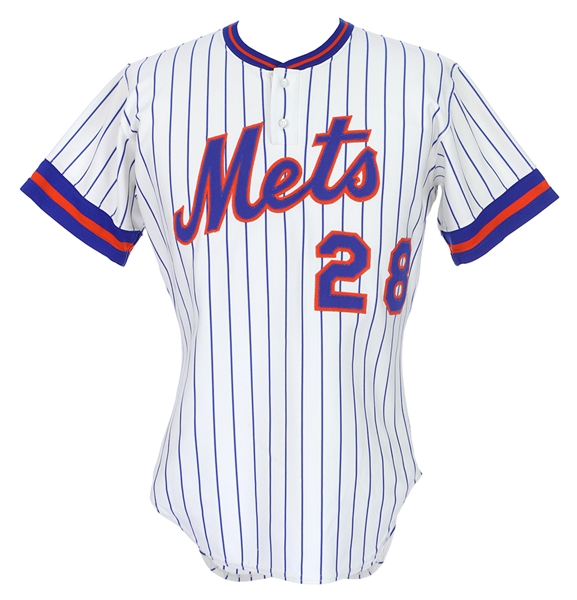 1982 Scott Holman New York Mets Game Worn Home Jersey (MEARS LOA)