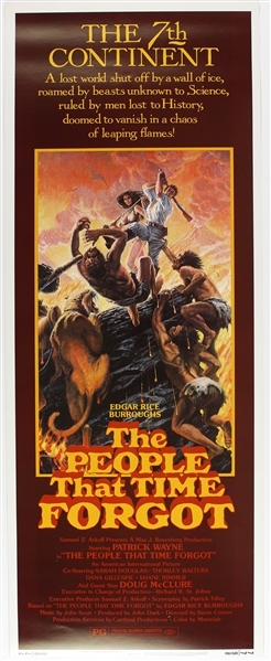 1977 The People That Time Forgot 14"x 36" Film Poster 