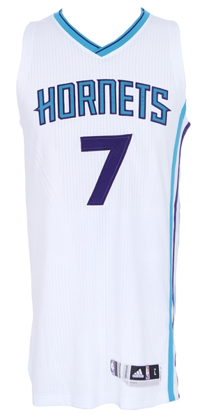 2015-16 Jeremy Lin Charlotte Hornets Game Worn Home Jersey (MEARS LOA)