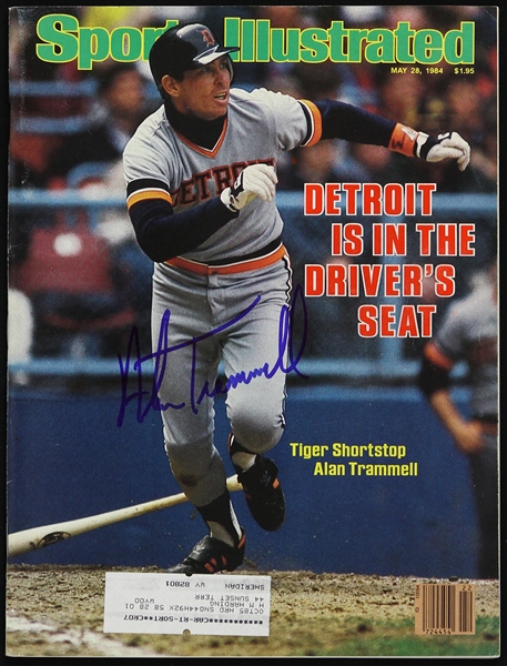1984 Alan Trammel Detroit Tigers Autographed Sports Illustrated Magazine (JSA)