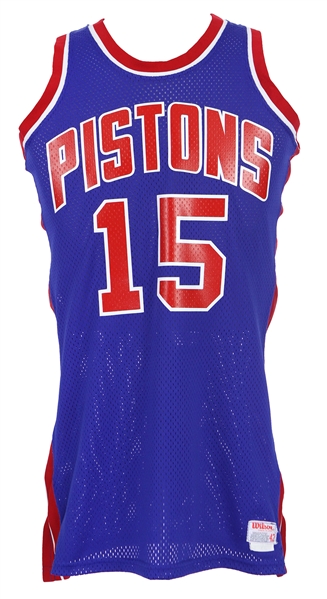 1981-85 Vinnie Johnson Detroit Pistons Game Worn Road Jersey (MEARS LOA)