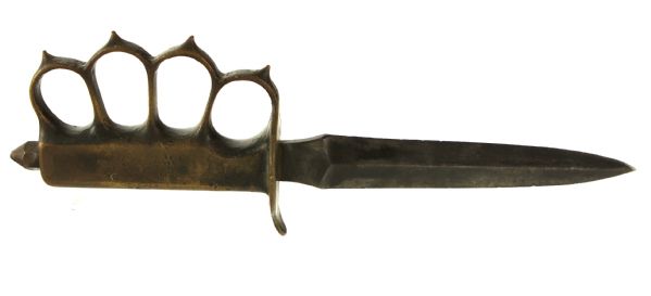 1918 WW1 Trench Knuckle Knife w/ Studded Knuckle Guard