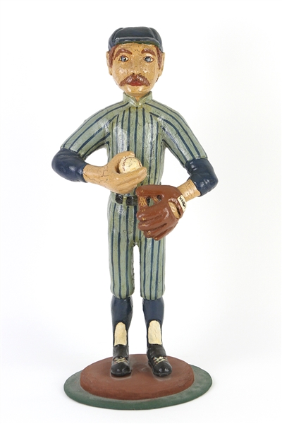 Modern Folk Art Style 21" Baseball Statue 