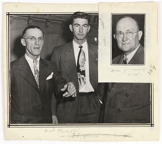 1947 Ty Cobb Detroit Tigers Original 8"x 9" Photo 