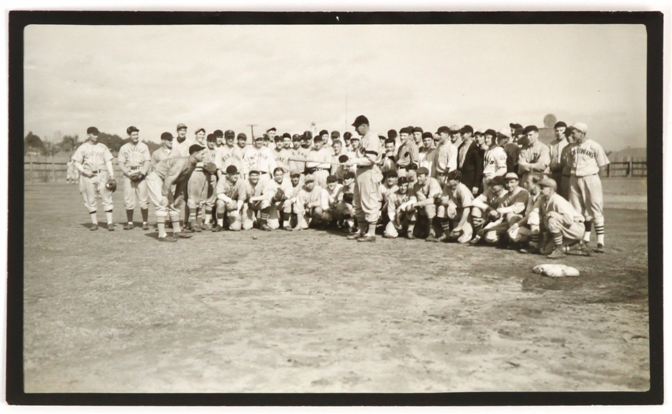1922-1936 Travis Jackson & Pancho Snyder New York Giants Original 3"x 6" Photo 
