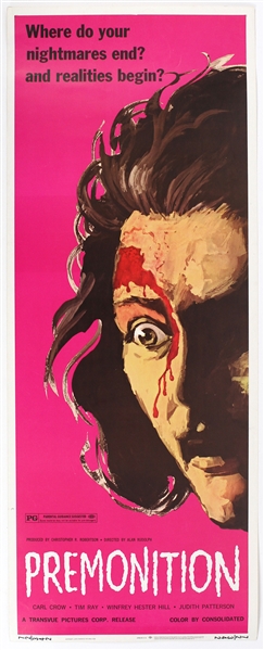1972 Premonition 14"x 36" Film Poster 