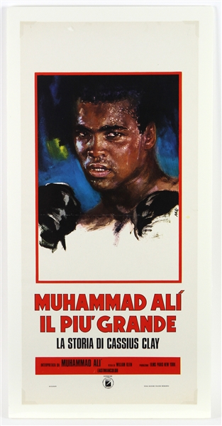 1977 Muhammad Ali "The Greatest" 13"x 27" Italian Film Poster 