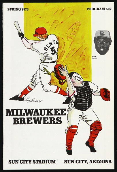1975 Milwaukee Brewers Sun City Stadium Spring Program 