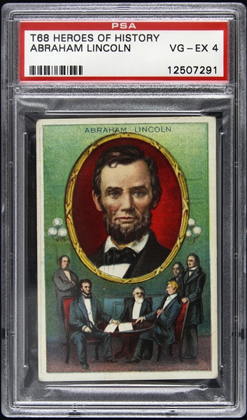 1911 Abraham Lincoln T68 "Heroes of History" Royal Bengals Card (PSA/DNA Slabbed)