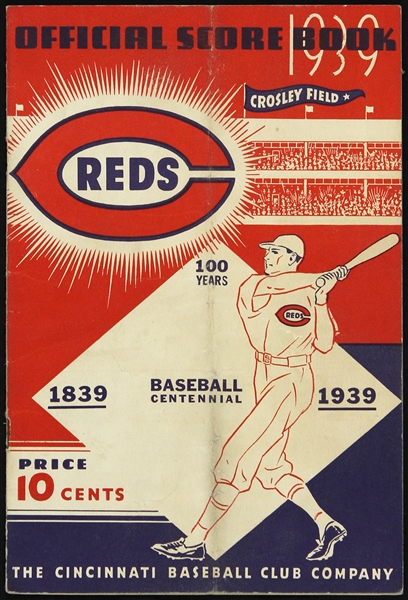 1939 Cincinnati Reds Official Score Book