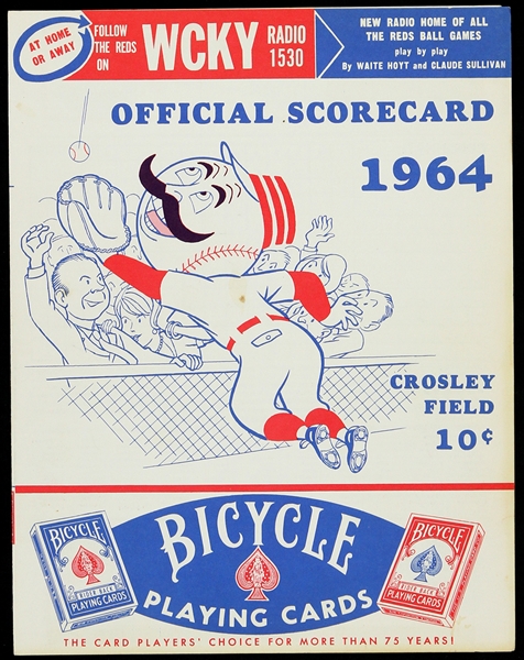1964 Cincinnati Reds Official Scorecard 
