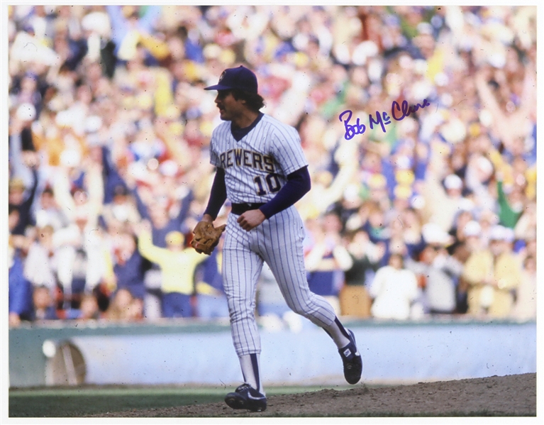 1977-1986 Bob McClure Milwaukee Brewers Signed 11"x 14" Photo (JSA)