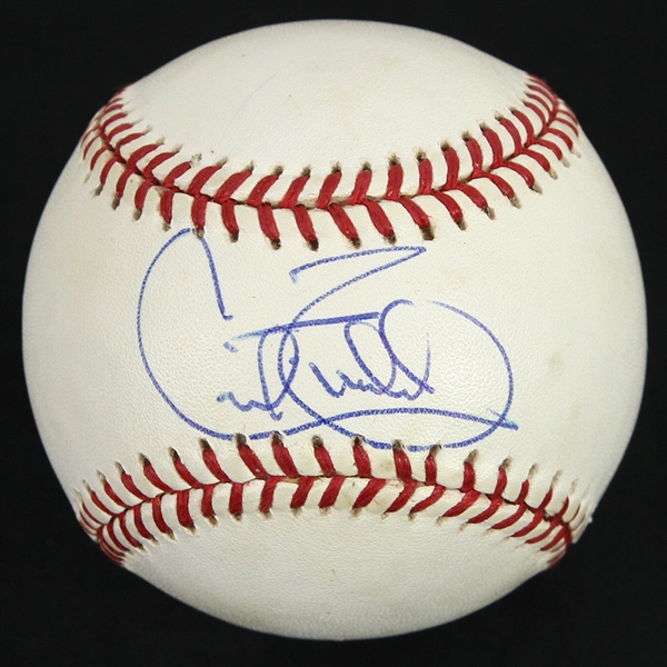 1995-99 Cecil Fielder Detroit Tigers Signed OAL Budig Baseball (JSA)