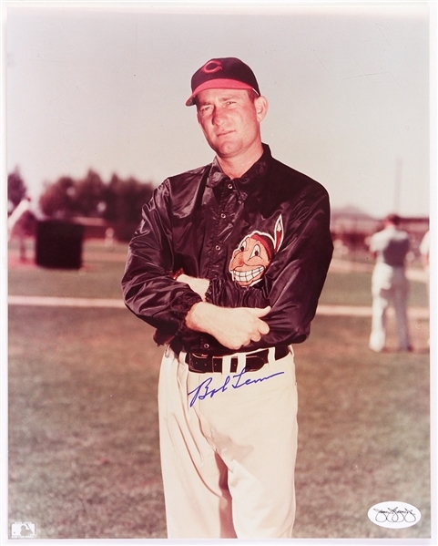 1941-1958 Bob Lemon Cleveland Indians Signed 8"x 10" Photo *JSA*