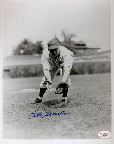 1931-41 Billy Herman Chicago Cubs Signed 8"x 10" Photo *JSA*